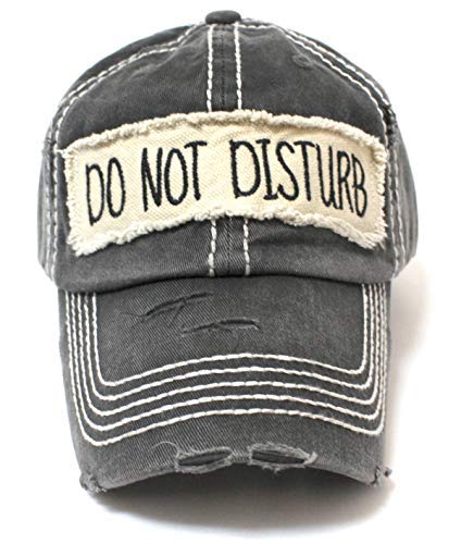 Graphite BLK DO NOT Disturb Patch Ballcap - Caps 'N Vintage 