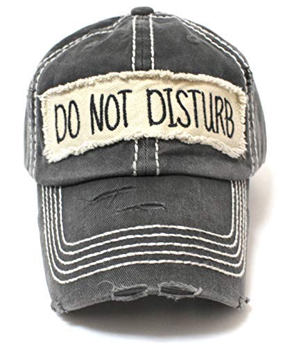 Graphite BLK DO NOT Disturb Patch Ballcap - Caps 'N Vintage 