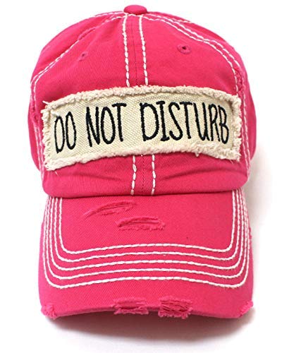 Fabulous Pink DO NOT Disturb Patch Embroidery Cap - Caps 'N Vintage 