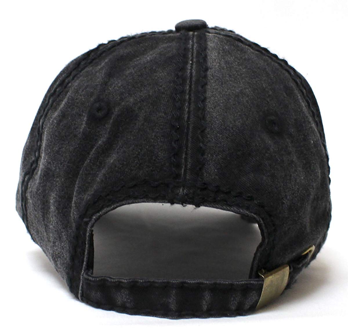Black on Black American Flag Adjustable Baseball Hat - Caps 'N Vintage 