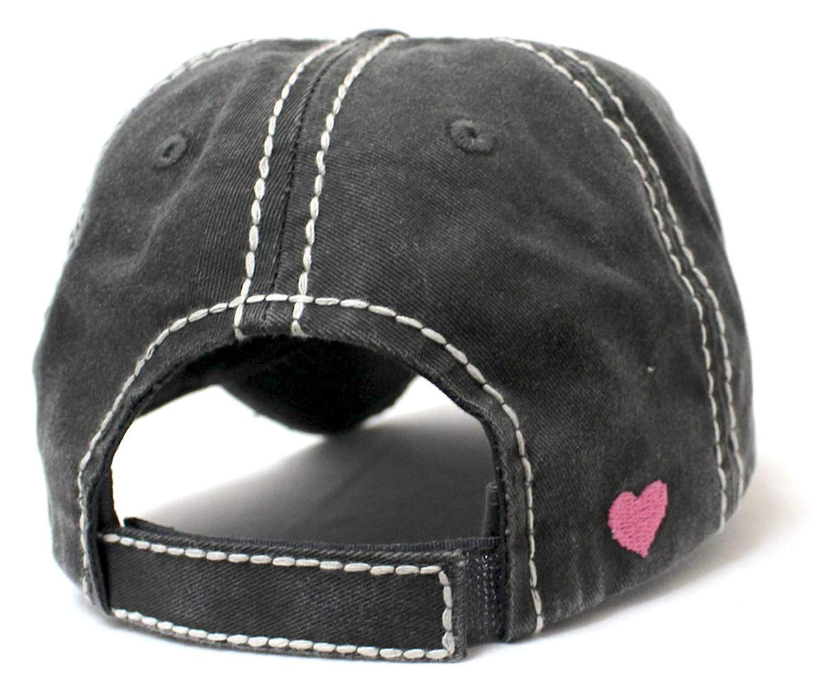 New!! Black Heart & Arrow Bless Your Heart Vintage Hat - Caps 'N Vintage 