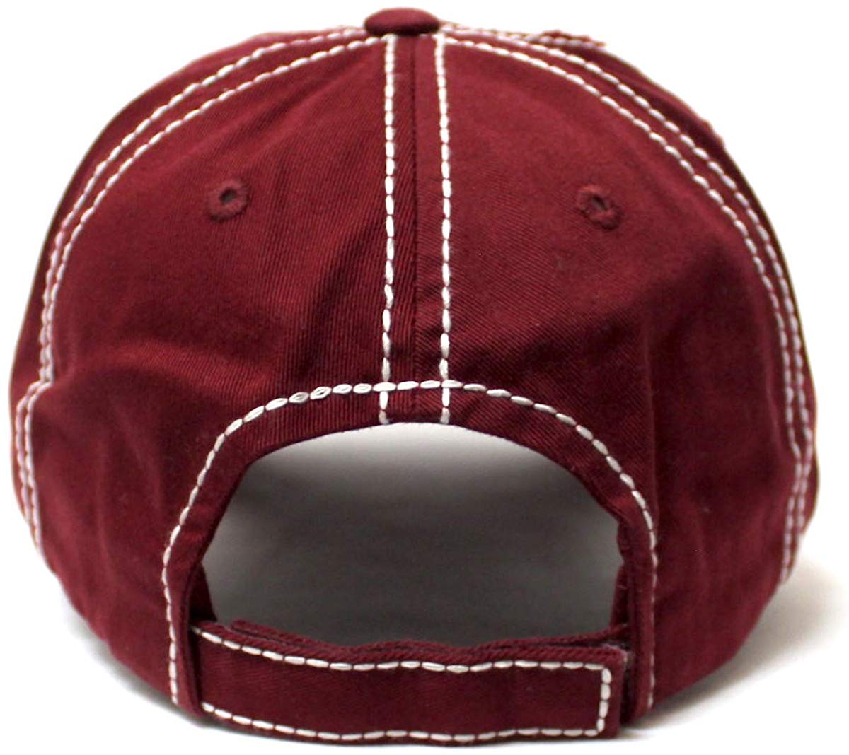 Women's Classic Ballcap Don't Mess with Mama Patch Embroidery Adjustable Baseball Hat, Vintage Burgundy - Caps 'N Vintage 