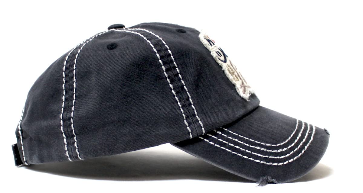 CAPS 'N VINTAGE Camping Ballcap Life is Better at The Lake Patch Embroidery Outdoor Hat, Black