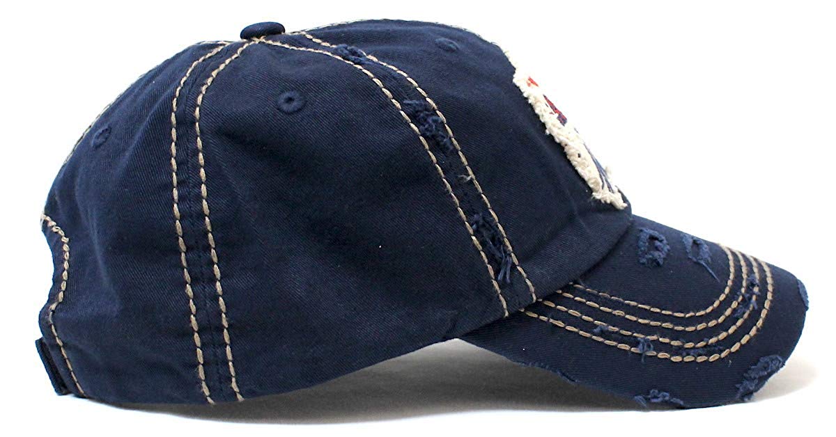 Navy Women's It's Game Day Y'all! Patch Embroidery Hat - Caps 'N Vintage 
