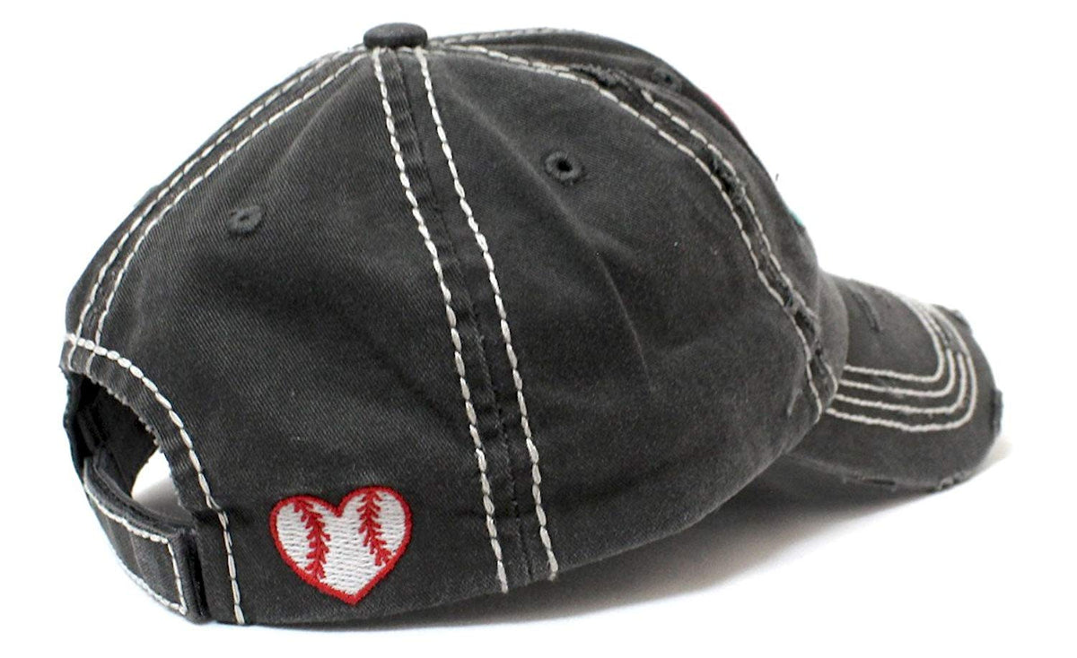 BLK Baseball Heart Patch Women's Hat - Caps 'N Vintage 