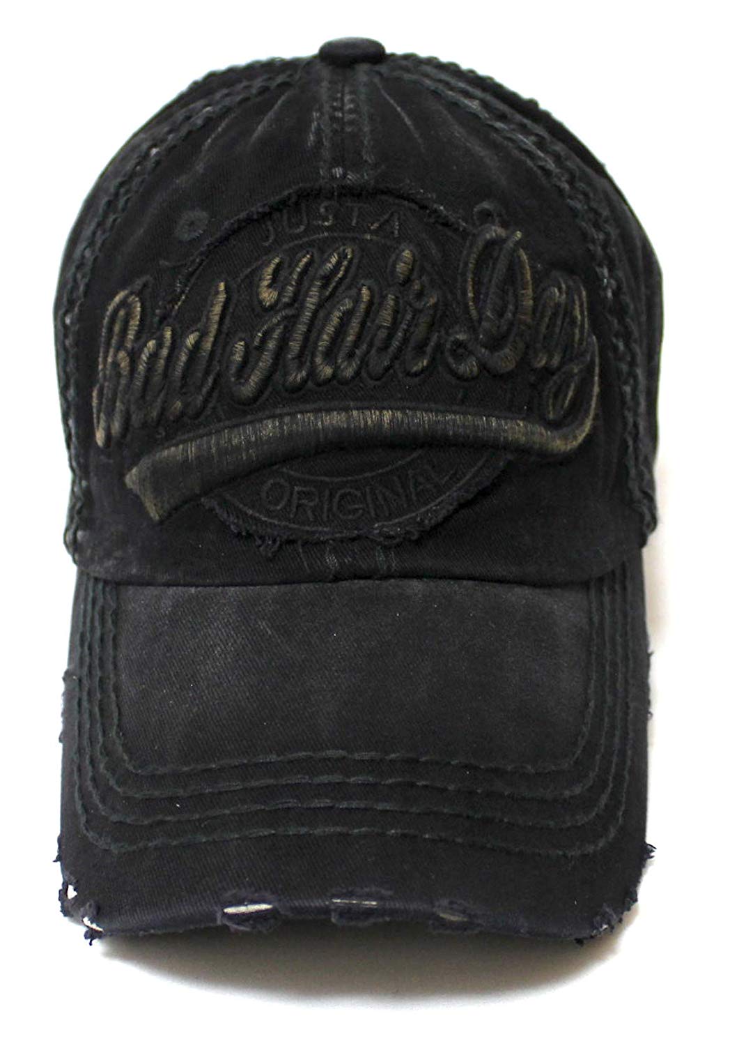 Classic Low Profile Bad Hair Day Original Ball Cap, Vintage Black - Caps 'N Vintage 