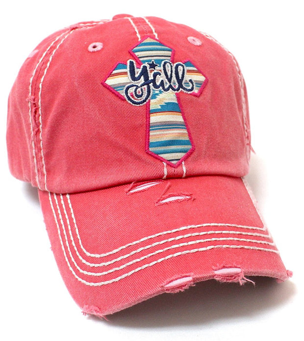 CAPS 'N VINTAGE Serape Y'all Cross Embroidery Hat - Caps 'N Vintage 