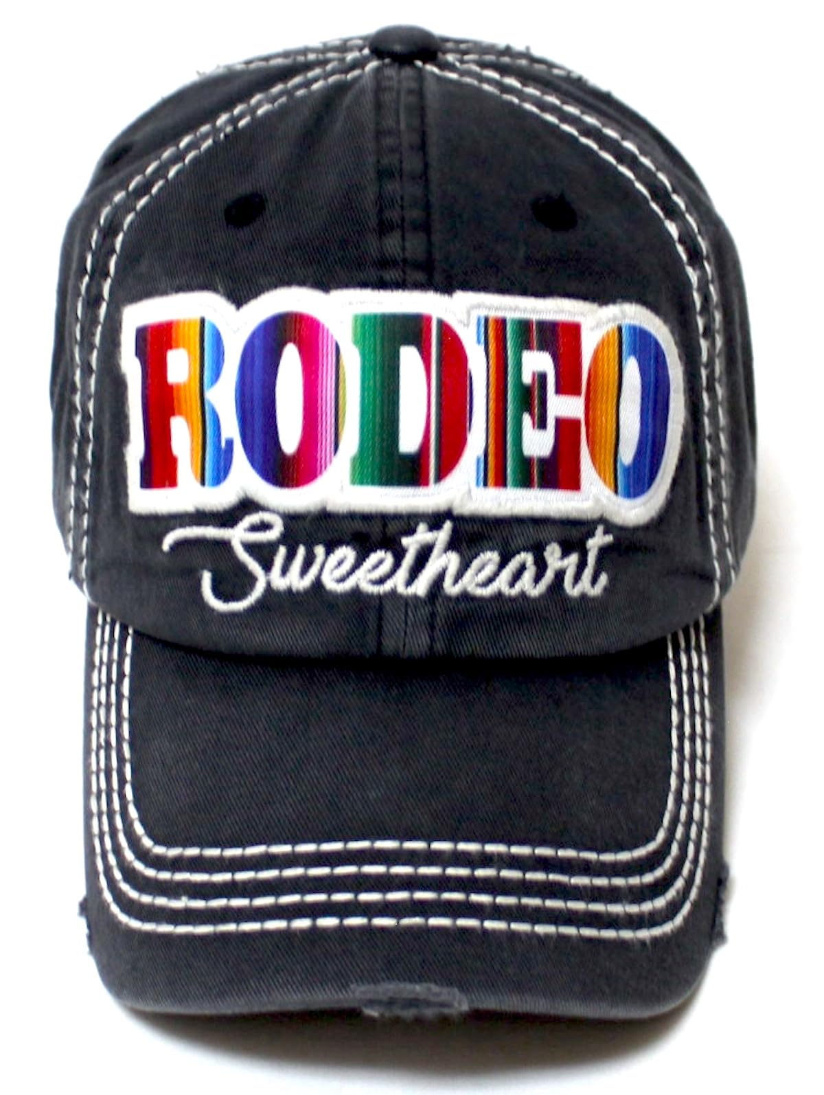 Distressed Ballcap Rodeo Sweetheart Serape Multi-Color Western Hat