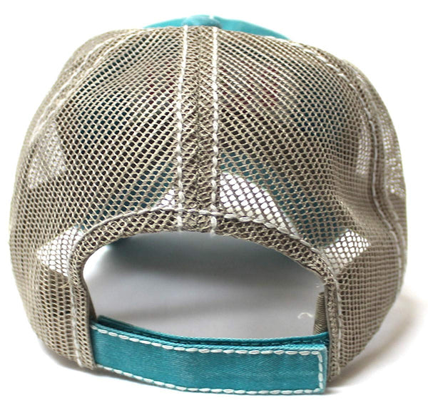 Women's Vintage Trucker Hat Beach Please Patch Embroidery Graphic, Tur ...