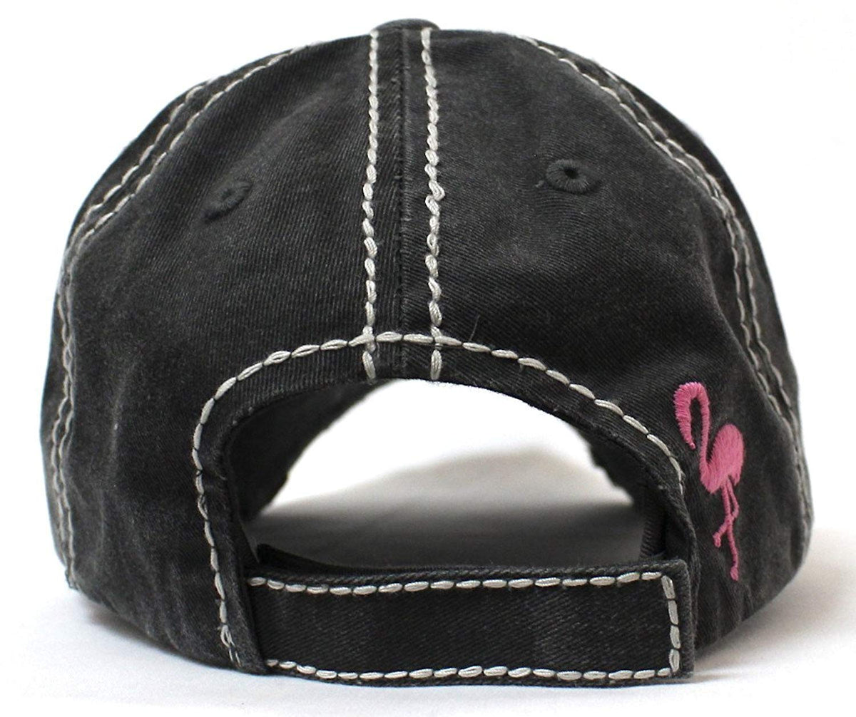 BLK I Don't Give a Flock Flamingo Patch Embroidery Hat - Caps 'N Vintage 