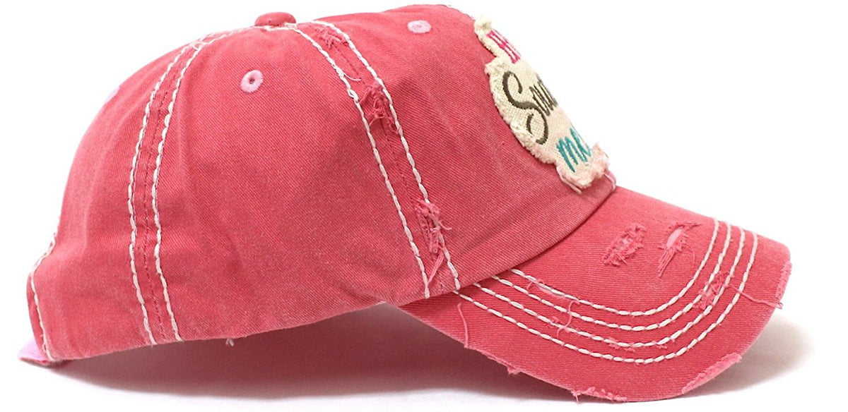 Hot Southern Mess Patch Embroidery Distressed Baseball Hat - Caps 'N Vintage 