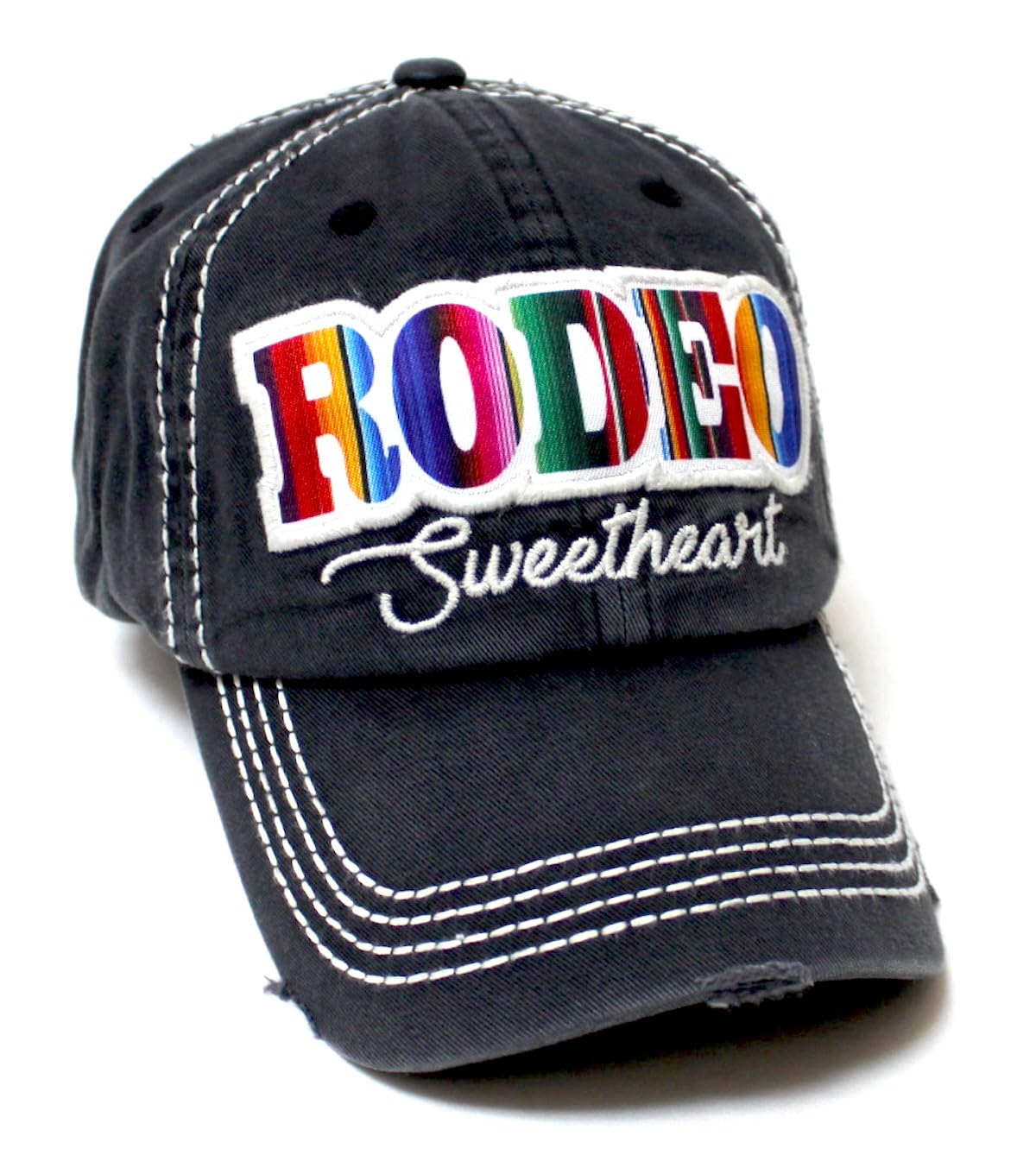 Distressed Ballcap Rodeo Sweetheart Serape Multi-Color Western Hat