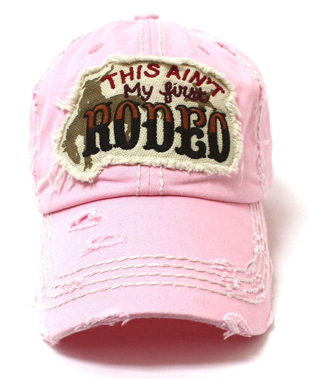 Light Baby Pink This Ain't My First Rodeo Women's Hat - Caps 'N Vintage 