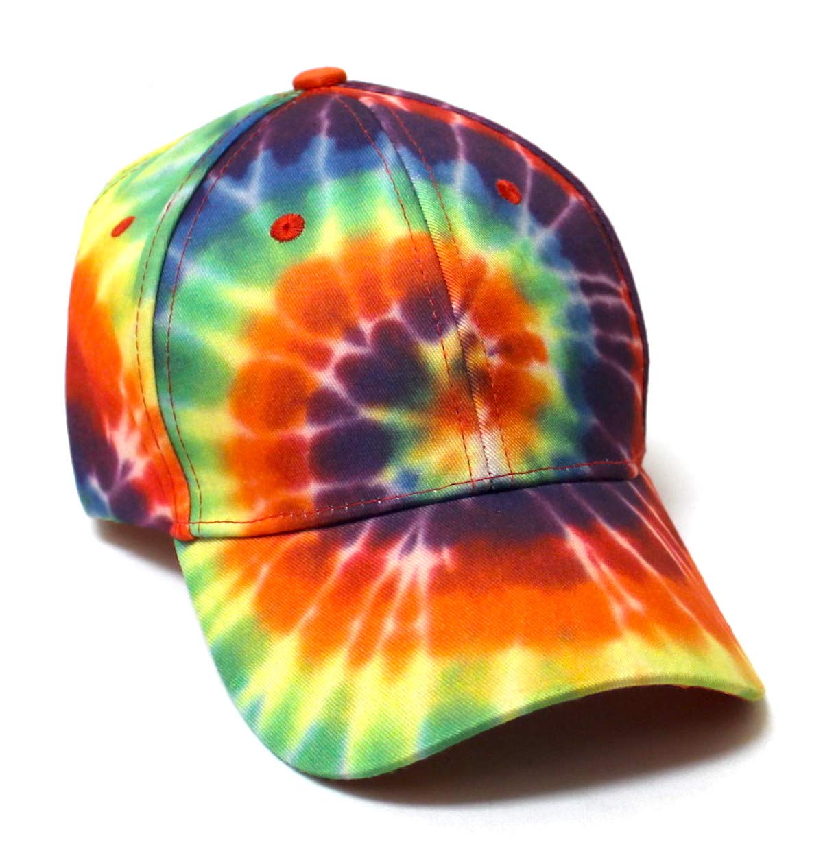 Unisex Fashion Spiral Gradient Tie-Dye Adjustable Baseball Hat, Multicolor