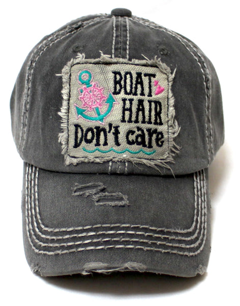 Women's Ponytail Baseball Cap - Embroidered "Barn Hair Don't Care" Sun Hat With Hole For High Ponytail