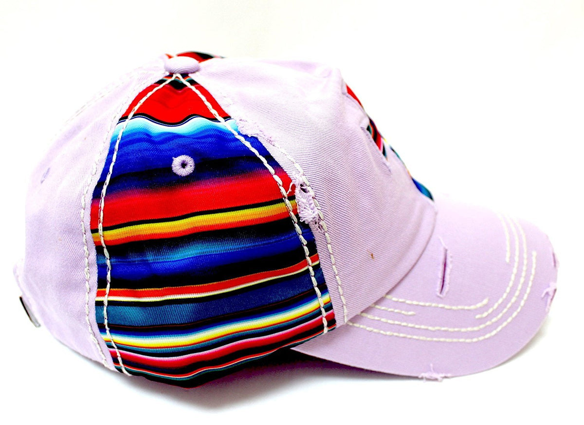 Serape Color Themed CROSS Patch Embroidery Vintage Cap - Caps 'N Vintage 